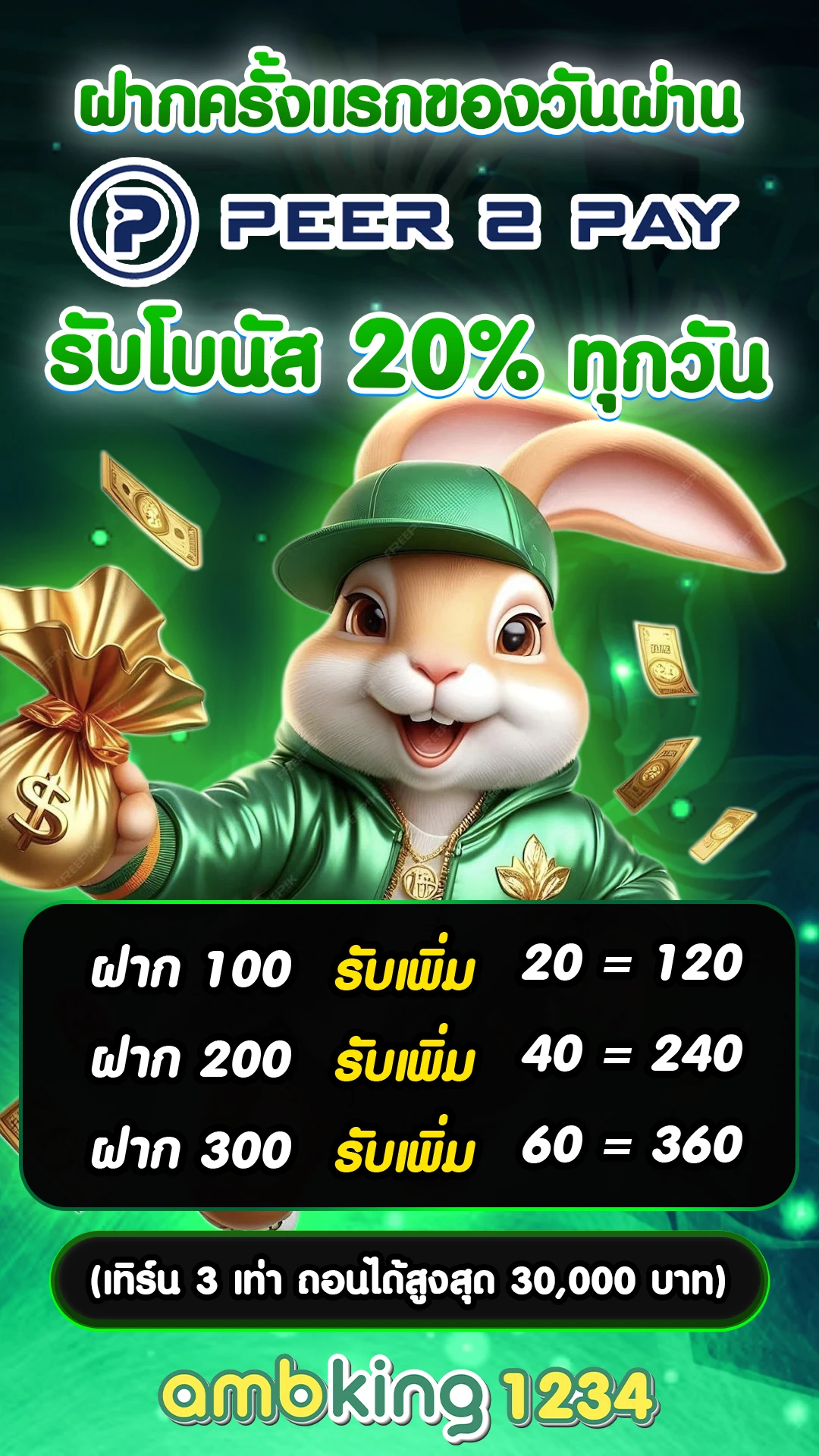 โปร ฝาก 30รับ100 ถอนไม่อั้น ล่าสุด - แบนเนอร์โปรโมชั่น