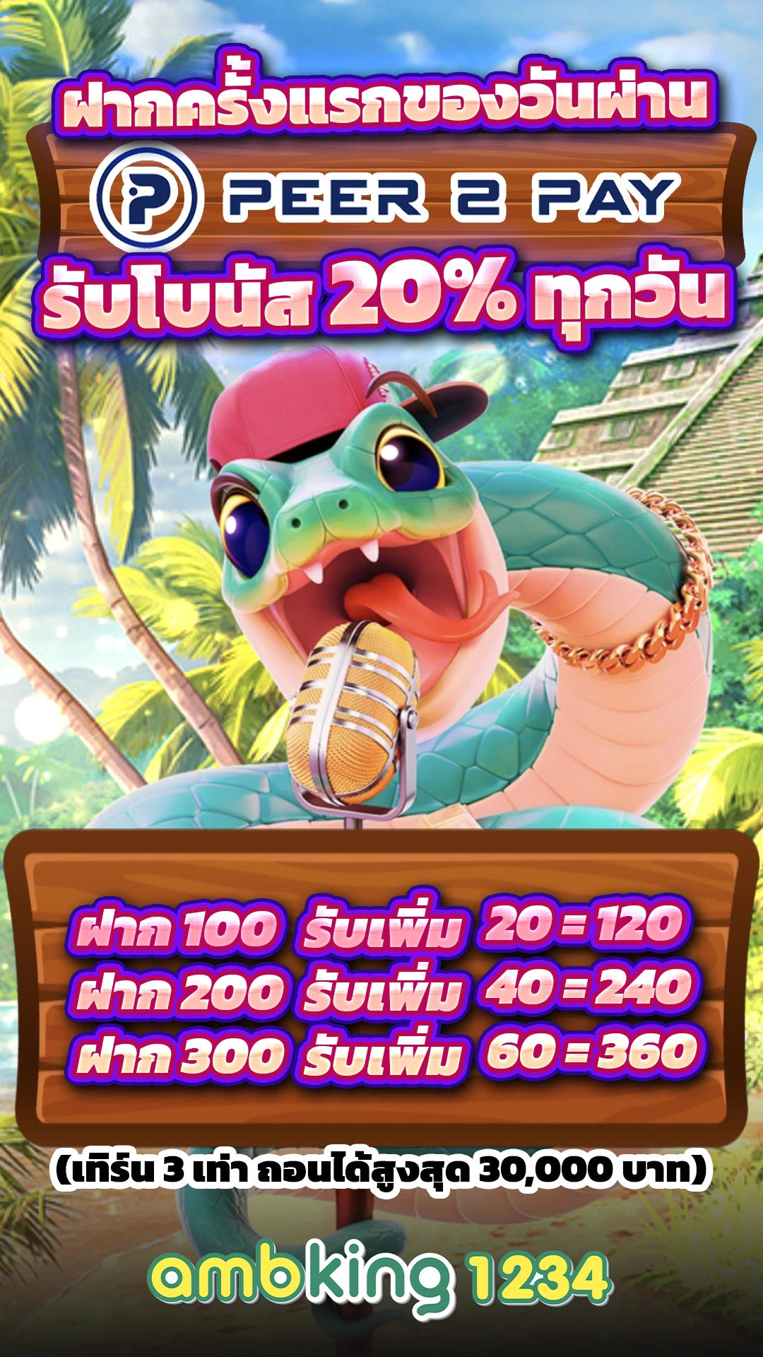 โปรโมชั่น15รับ100 - แบนเนอร์โปรโมชั่น